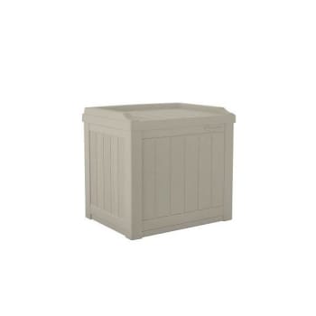 Image for Suncast Commercial 22 Gallon Small Deck Box With Storage Seat, Light Taupe from HD Supply
