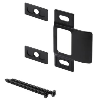 Image for Prime-Line Adjustable Strike, 2-3/4" X 2-1/8", Three Piece, Matte Black, 1 Set from HD Supply