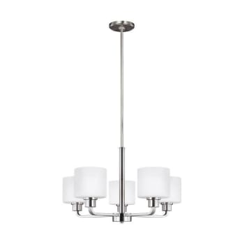 Image for Generation Lighting Canfield 5-Light Brushed Nickel Modern Minimalist Chandelier from HD Supply