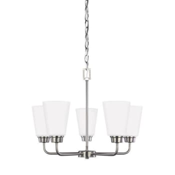 Image for Generation Lighting Kerrville 5light Brushed Nickel Chandelier With Etched Glass from HD Supply