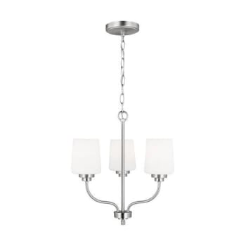 Generation Lighting Windom 3light Brushed Nickel Chandelier With Alabaster Glass