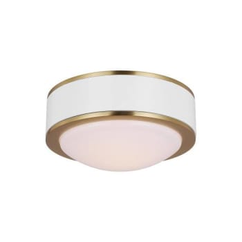 Image for Generation Lighting Monroe 5" LED Burnished Brass Ceiling Light With Milk White from HD Supply