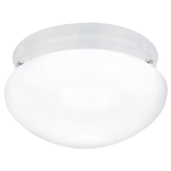 Generation Lighting Webster 9.5" 2-Light Round Ceiling Fixture, Flush, White