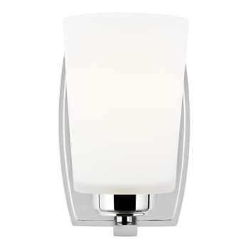 Image for Generation Lighting Franport 1-Light Chrome Vanity Light With Etched White Shade from HD Supply