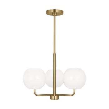 Image for Generation Lighting Rory 3-Light Satin Bronze Chandelier With Opal Glass Shades from HD Supply