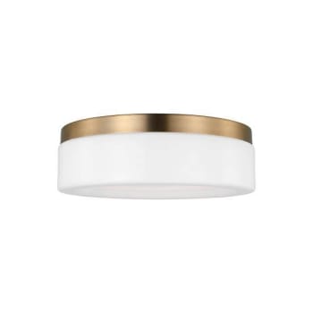 Image for Generation Lighting Rhett 1-Light Satin Brass Ceiling Fixture With Etched White from HD Supply
