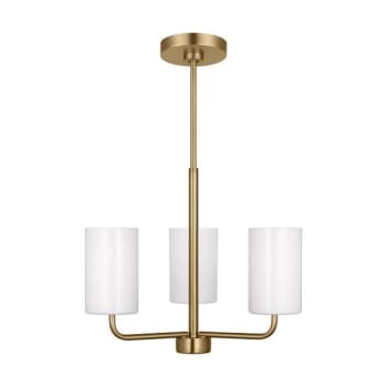 sc♡ Generation Lighting Rhett 3-Light Satin Bronze Chandelier With