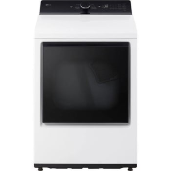 LG 7.3 Cubic Feet Ultra Large Capacity Rear Control Gas Dryer In Alpine White