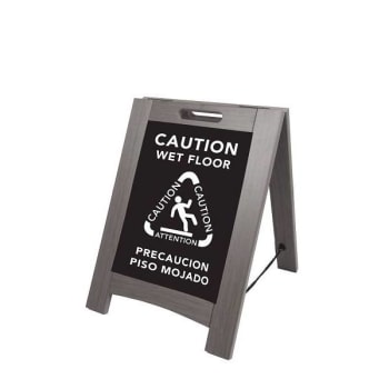 Image for Hospitality 1 Source Wet Floor Sign Composite Material Grey Frame Bilingual from HD Supply