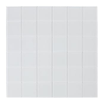 Image for Inoxia Speedtiles Poppy Off White 11.33" X 11.33" Glass Wall Tile, Case Of 6 from HD Supply