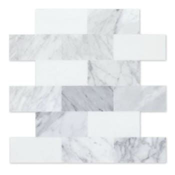 Image for Inoxia Speedtiles Pinot White/Gray 11.57"X11.34" Marble Wall Tile, Case Of 6 from HD Supply