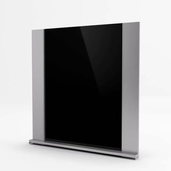 Image for Inoxia Speedtiles Gamma 30" X 31" Ss Backsplash With Black Tempered Glass from HD Supply