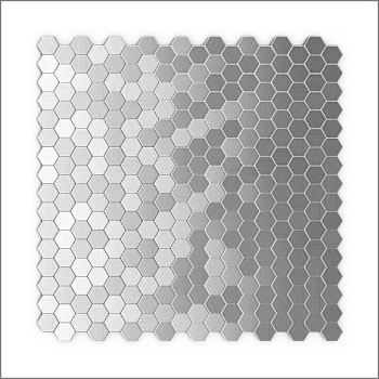 Image for Inoxia Speedtiles Hexagonia S2 Silver 11.46"X11.89" Metal Wall Tile, Case Of 24 from HD Supply