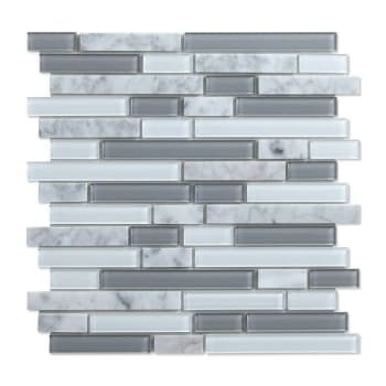 Image for Inoxia Speedtiles Noriker White/Gray 11.57"x10.85" Metal Wall Tile, Case Of 6 from HD Supply