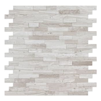 Image for Inoxia Himalayan White 11.77" X 11.57" Stone Peel/Stick Wall Tile, Case Of 12 from HD Supply