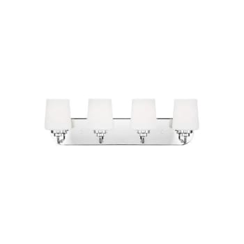 Image for Generation Lighting Windom 4-Light Chrome Vanity Light With Alabaster Shades from HD Supply