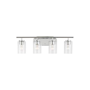 Image for Generation Lighting Oslo 4-Light Chrome Vanity Light With Clear Seeded Shades from HD Supply