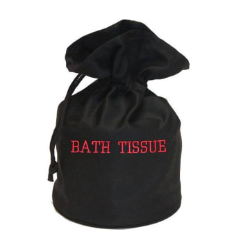 Hospitality 1 Source Bath Tissue Bag Black Red Embroidery