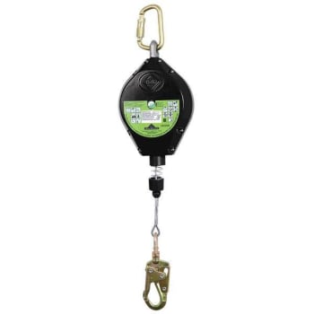 Peakworks 120 Ft Self-Retract Lifeline Fall Protection Galvanize Steel/Snap Hook