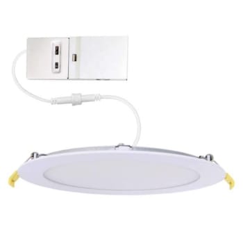 Halco Commercial Slim Downlight With Smooth Trim, Select Cct, 15 Watt, 6", White