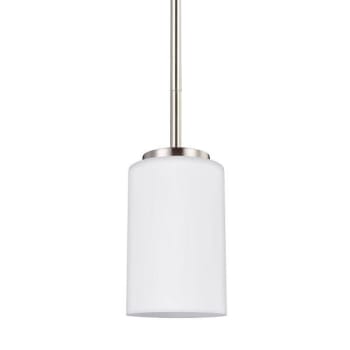 Image for Generation Lighting Oslo 1-Light Brushed Nickel Mini-Pendant With Cased Opal from HD Supply