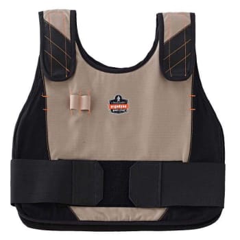 Ergodyne 6225 S/M Khaki Premium Fr Phase Change Cooling Vest - Vest Only