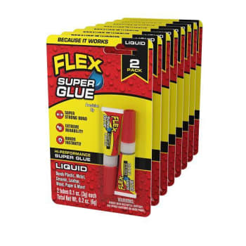 Flex Seal Super Glue Liquid 2-Pack Tubes Case Of 8