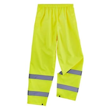 Image for Ergodyne 8916 XL Lime Class E Lightweight Hi-Vis Rain Pants from HD Supply