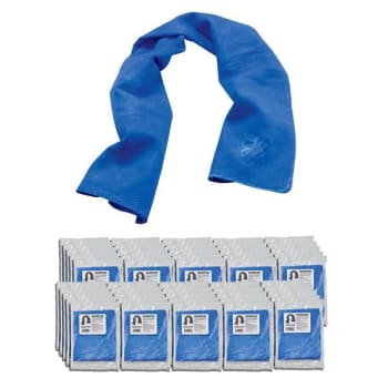 Ergodyne 6602 50-Pack Blue Evaporative Cooling Towel - Pva Case Of 50
