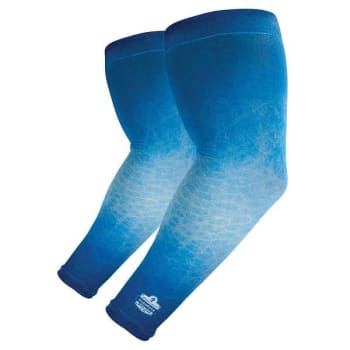 Ergodyne 6695 Xl/2XL Blue Sun Protection Arm Sleeves Pair