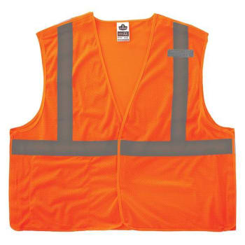 Ergodyne 8215ba-S 5xl Orange Class 2 Economy Breakaway Mesh Vest - Single Size