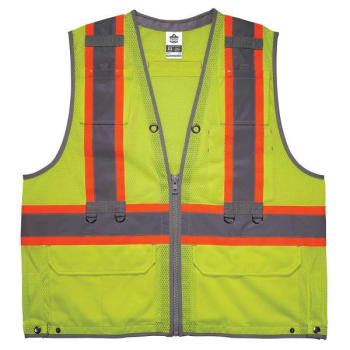 Image for Ergodyne 8231tv 4xl/5xl Lime Class 2 Hi-Vis Tool Tethering Safety Vest from HD Supply