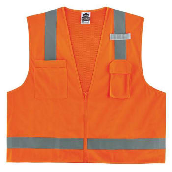 Ergodyne 8249z-S 4xl Orange Class 2 Economy Surveyors Vest - Single Size