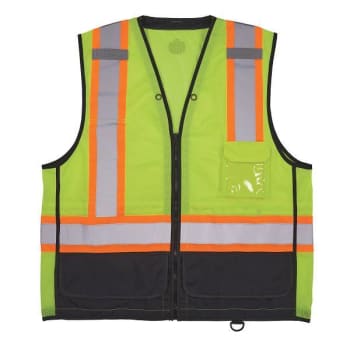Ergodyne 8251hdzbk 2xl/3xl Lime Hi Vis Safety Vest