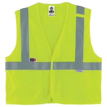 Ergodyne 8260frhl 2xl/3xl Lime Class 2 Fr Safety Vest - H+l