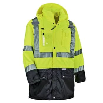Ergodyne 8386 4xl Lime Hi-Vis Shell Jacket