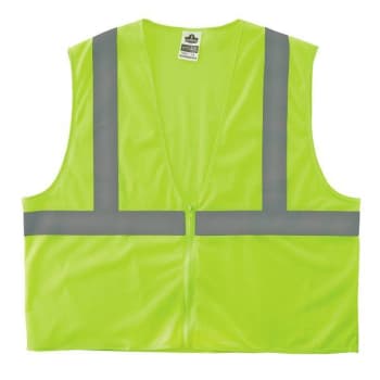 Image for Ergodyne 8205z L/XL Lime Class 2 Super Economy Mesh Vest - Zipper from HD Supply