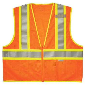 Ergodyne 8230z 4xl/5xl Orange Class 2 Two-Tone Mesh Vest