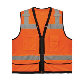 Ergodyne 8253hdz S/M Orange Class 2 Heavy-Duty Mesh Surveyors Vest