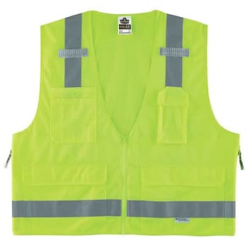 Ergodyne 8250z 2xl/3xl Lime Class 2 Surveyors Vest