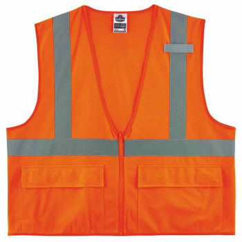 Image for Ergodyne 8225z 4xl/5xl Orange Class 2 Standard Solid Vest - Zipper from HD Supply