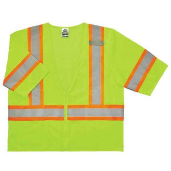 Image for Ergodyne 8330z S/M Lime Class 3 Two-Tone Vest - Zipper from HD Supply