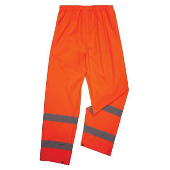 Image for Ergodyne 8916 L Orange Class E Lightweight Hi-Vis Rain Pants from HD Supply