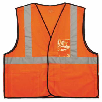 Ergodyne 8216ba L/XL Orange Class 2 Breakaway Mesh Vest - ID Holder