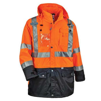 Image for Ergodyne 8386 S Orange Hi-Vis Shell Jacket from HD Supply