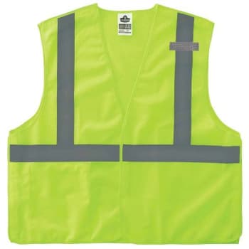 Ergodyne 8215ba 4xl/5xl Lime Class 2 Economy Breakaway Mesh Vest