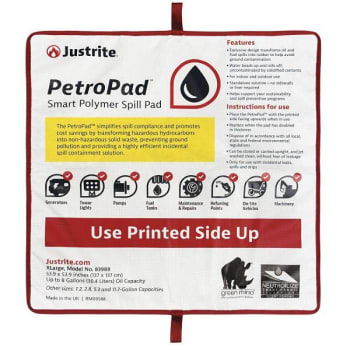 Image for Justrite Absorbent Pads Petropad™ With Smart Polymers X-Large from HD Supply