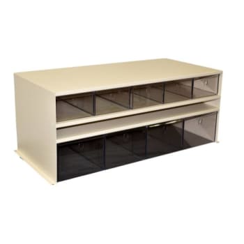 Omnimed Adapticab Storage 5 Medium And 4 Large Acrylic Drawers Beige Cabinet