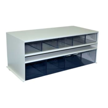 Image for Omnimed Adapticab Storage 5 Medium/4 Large Acrylic Drawers Light Grey Cabinet from HD Supply