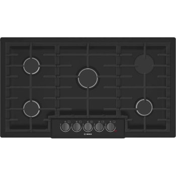 Bosch 800 Series 36inch Gas Cooktop In Black Stainless Steel With 5 Burners
